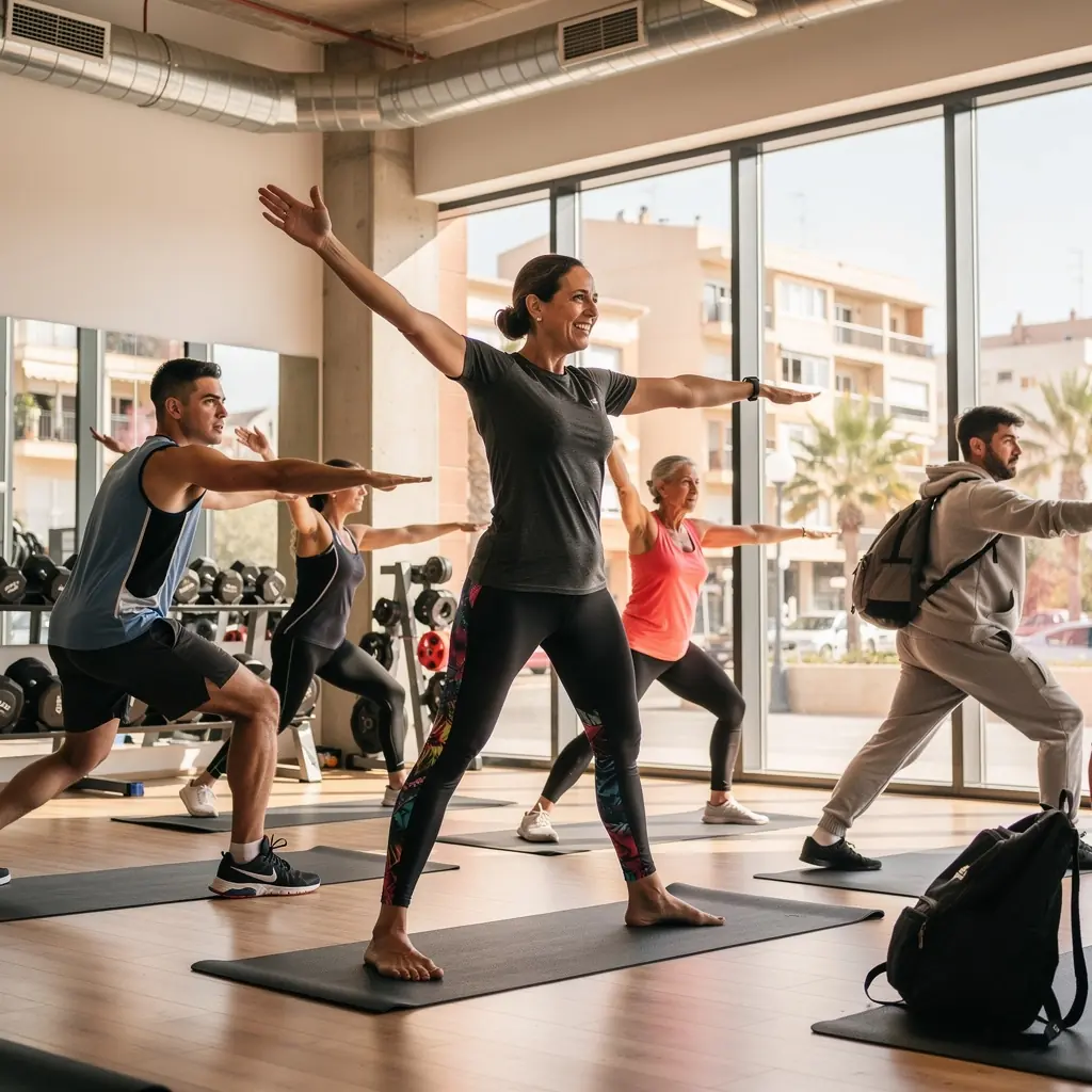 Reloj de pared que muestra los 30 minutos de una sesión de yoga.