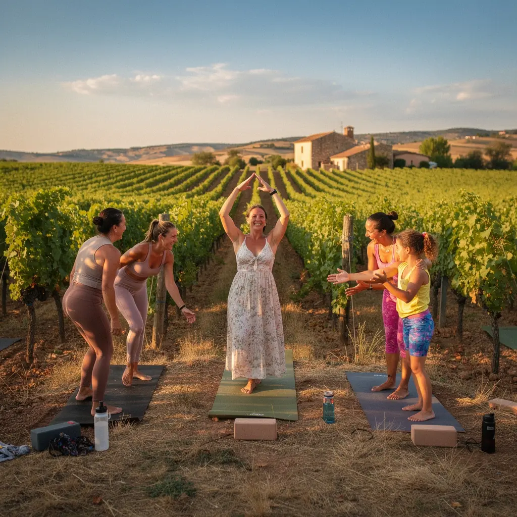Vista de una sesión de yoga en casa con un ambiente tranquilo y acogedor.